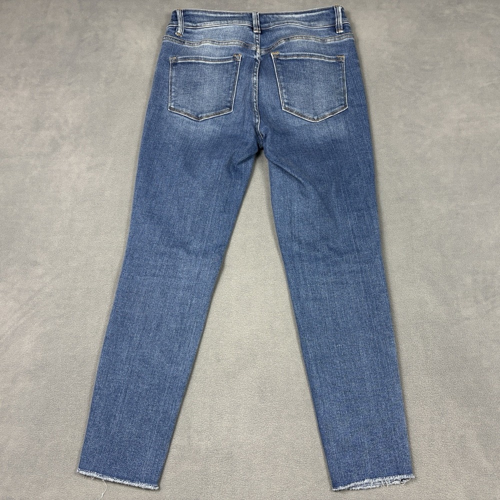 VERVET Size 28 Medium Wash Wolf N Crane Mid-Rise Raw Hem Cropped Skinny Jeans - Picture 4 of 9